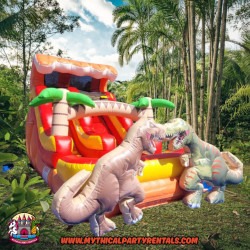15ft Dinosaur Challenge Water Slide - SL