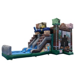 Pixel20Adventure20Minecraft20Water20Slide20Creeper20Steve20 3 Pixel Adventure Dual Lane Wet/Dry Combo