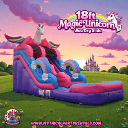 18ft Magic Unicorn Water Slide Wet/Dry