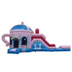 Tea20Party20tea20pot20white20cat20Wet20Dry20bounce20house 1 Tea Party Single Lane Wet/Dry Combo