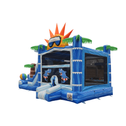 shark20zone20sun20summer20palm20tree20beach20ball20wet20d 5 Shark Zone Single Lane Wet/Dry Combo